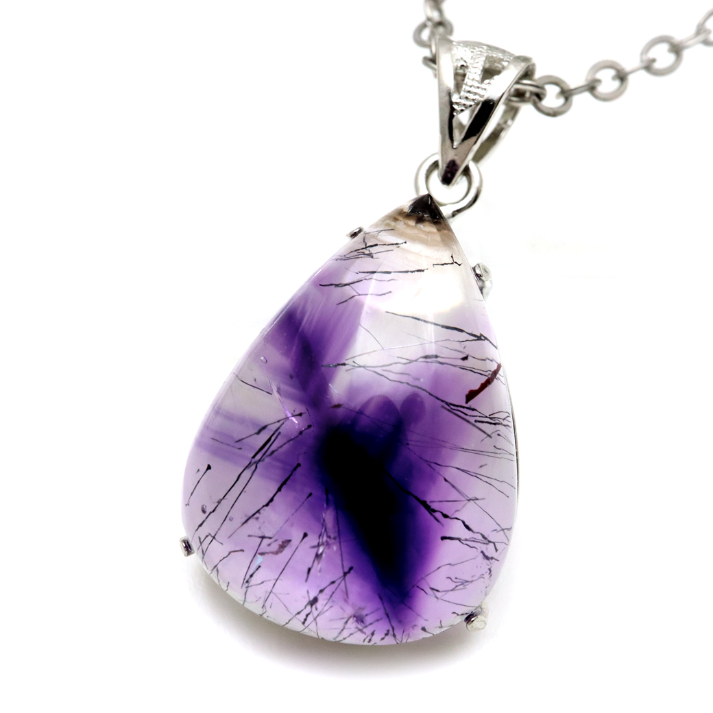 スーパーセブン ネックレス 天然石 ペンダント AAA Silver925 チェーン付き 1点物