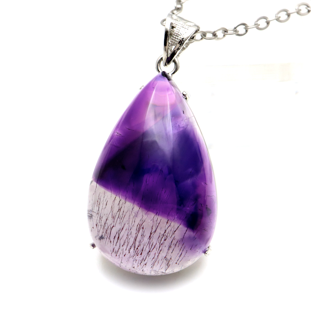 スーパーセブン ネックレス 天然石 ペンダント AAA Silver925 チェーン付き 1点物