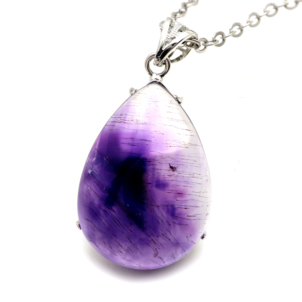 スーパーセブン ネックレス 天然石 ペンダント AAA Silver925 チェーン付き 1点物