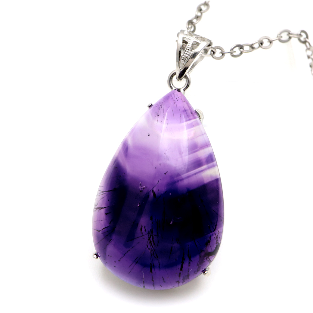 スーパーセブン ネックレス 天然石 ペンダント AAA Silver925 チェーン付き 1点物