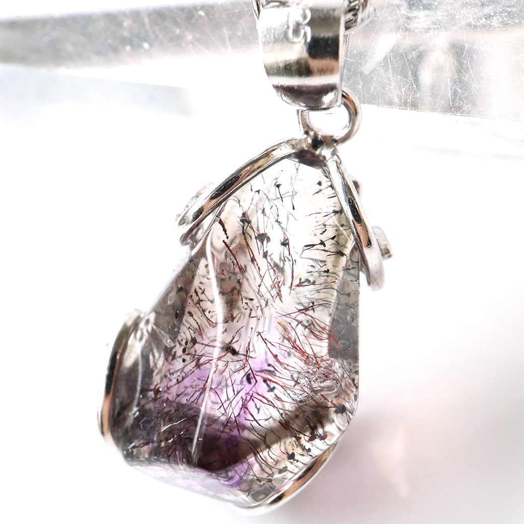 最高級 スーパーセブン ペンダント Silver925 チェーン付き 天然石 1点物