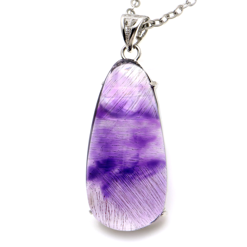 スーパーセブン ネックレス 天然石 ペンダント AAA Silver925 チェーン付き 1点物