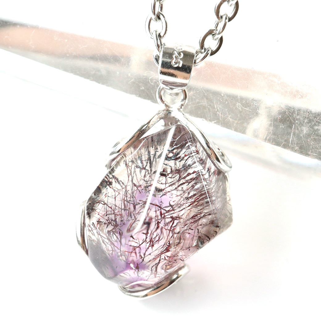 最高級 スーパーセブン ペンダント Silver925 チェーン付き 天然石 1点物