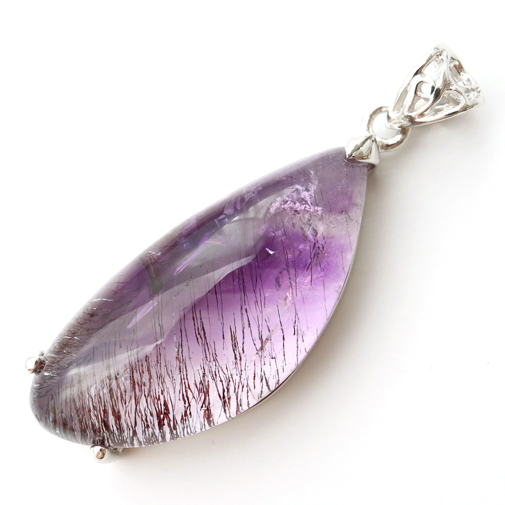 最高級 スーパーセブン ペンダント Silver925 チェーン付き 天然石 1点物