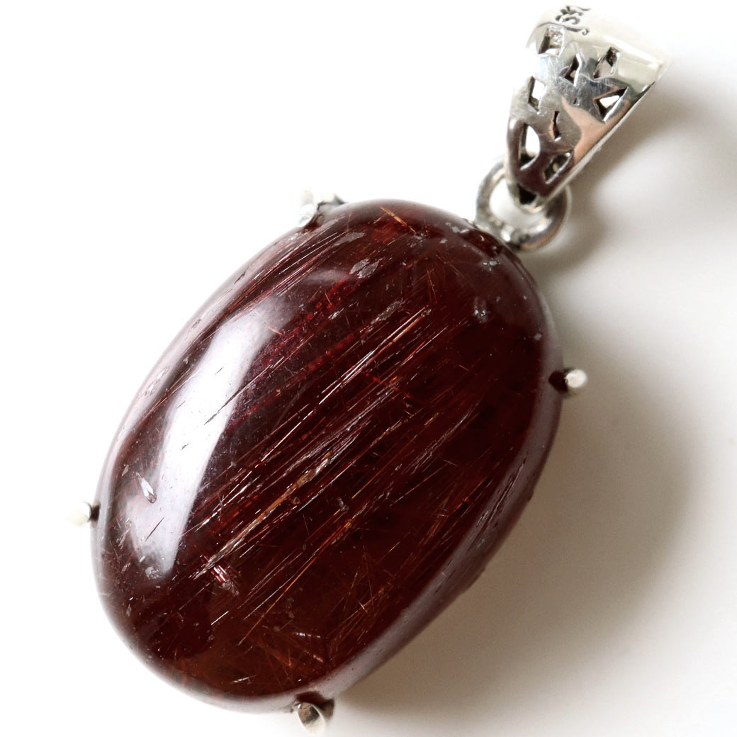 タイガールチル ペンダント  ルチルクォーツ SILVER925製 天然石 パワーストーン