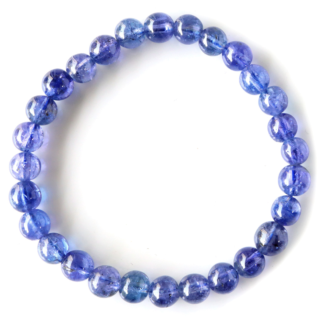 タンザナイト ブレスレット 宝石質 7mm AAA 天然石 パワーストーン ブルーゾイサイト 1点もの 12月 誕生石 tanzanite