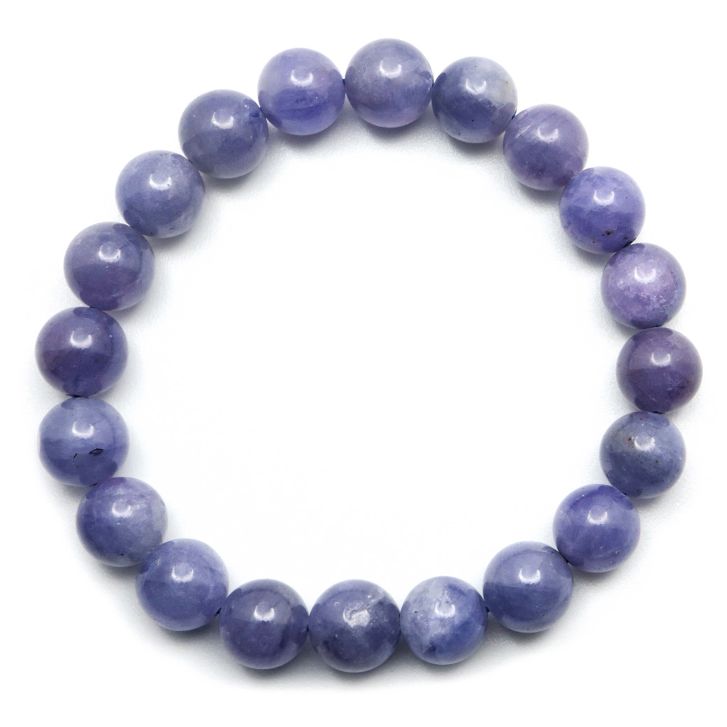 タンザナイト ブレスレット 9mm 12月 誕生石 ブルーゾイサイト タンザニア産