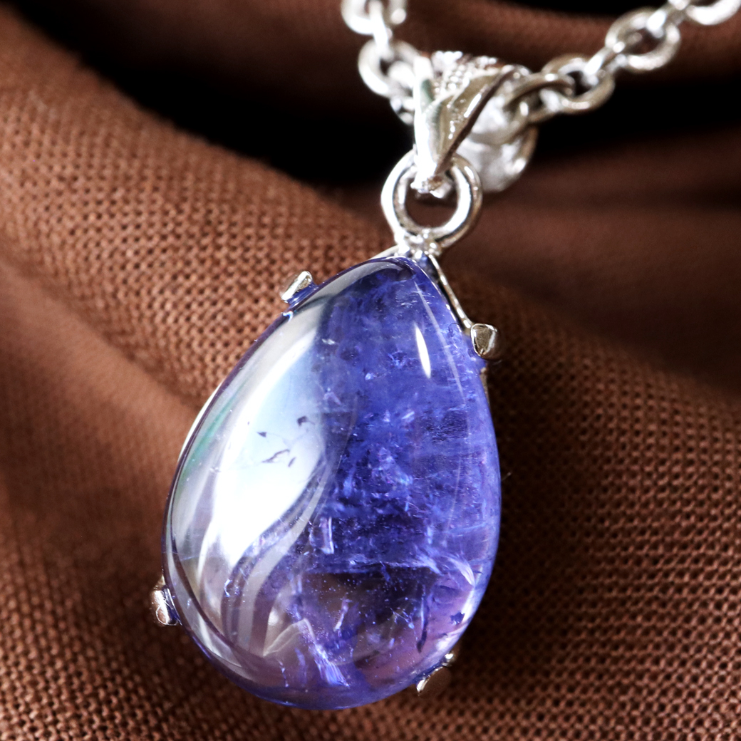 タンザナイト ネックレス レディース Silver925 天然石 パワーストーン 12月 誕生石