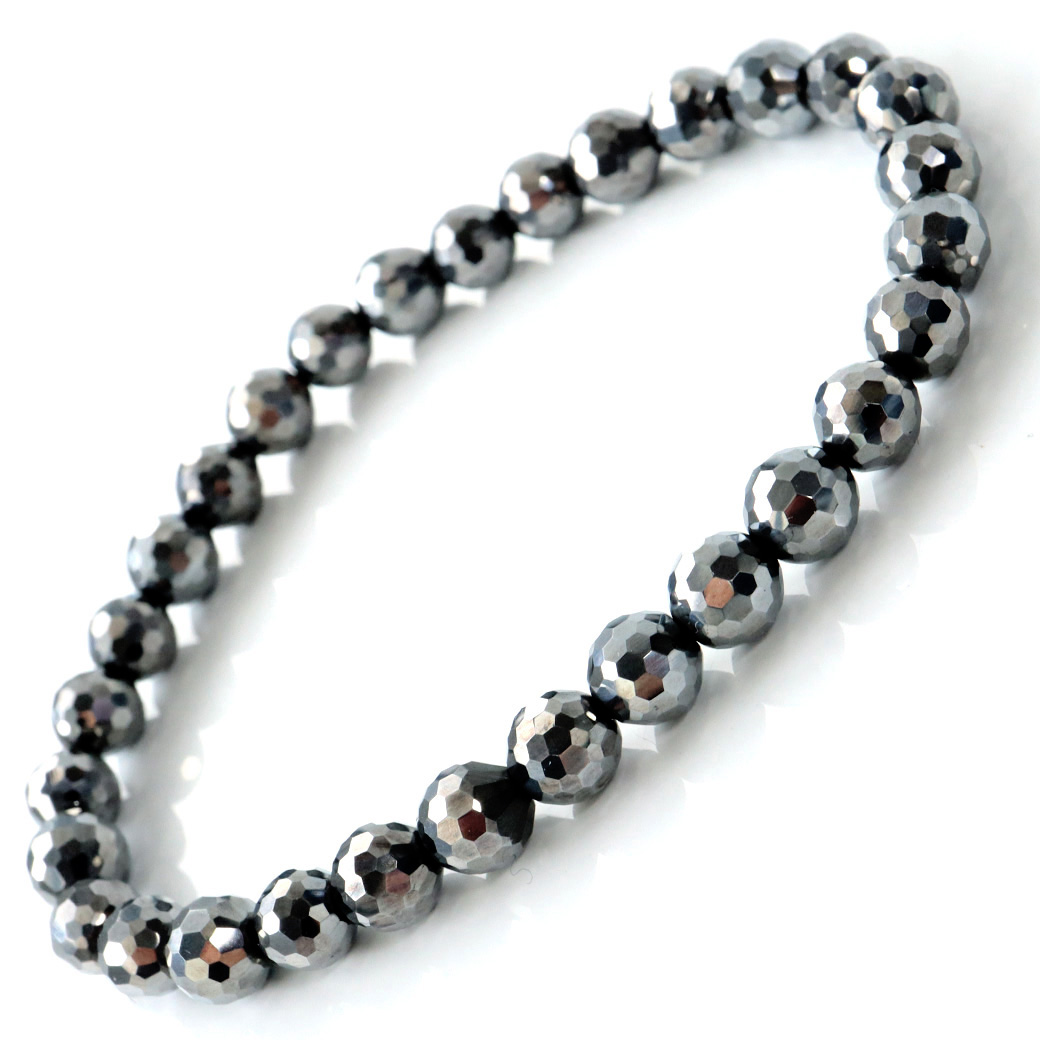 テラヘルツ鉱石 ブレスレット 6mm 高純度 ミラーカット パワーストーン