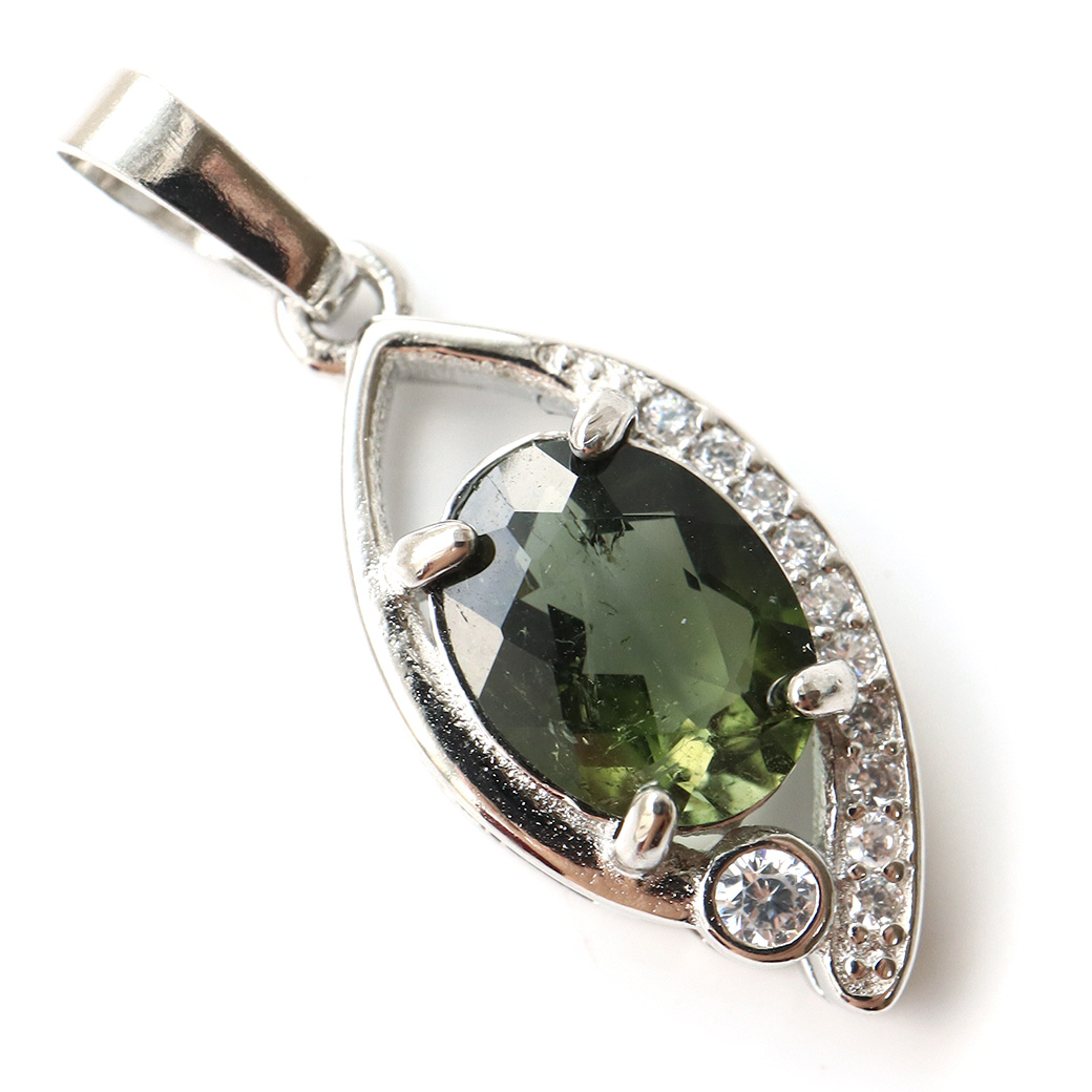 トルマリン ペンダント グリーン Silver925 電気石 天然石 パワーストーン