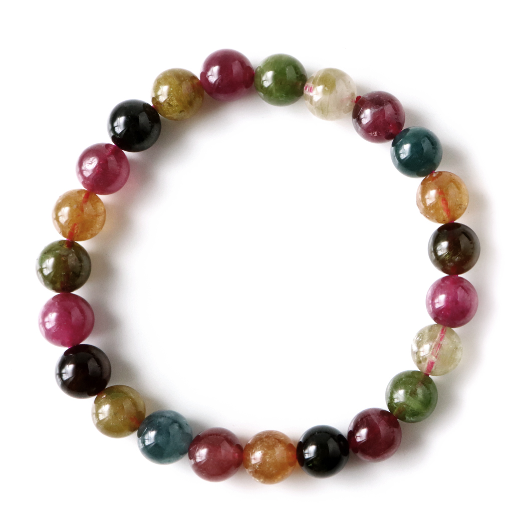 キャンディカラー トルマリン ブレスレット 8mm 高品質 透明感あり パワーストーン 1点物
