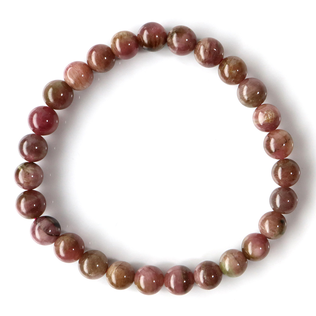 ウォーターメロン トルマリン ブレスレット 6.5mm 電気石 パワーストーン 1点物