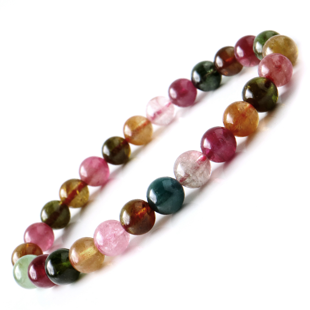 キャンディカラー トルマリン ブレスレット 7mm 高品質 透明感あり パワーストーン 1点物