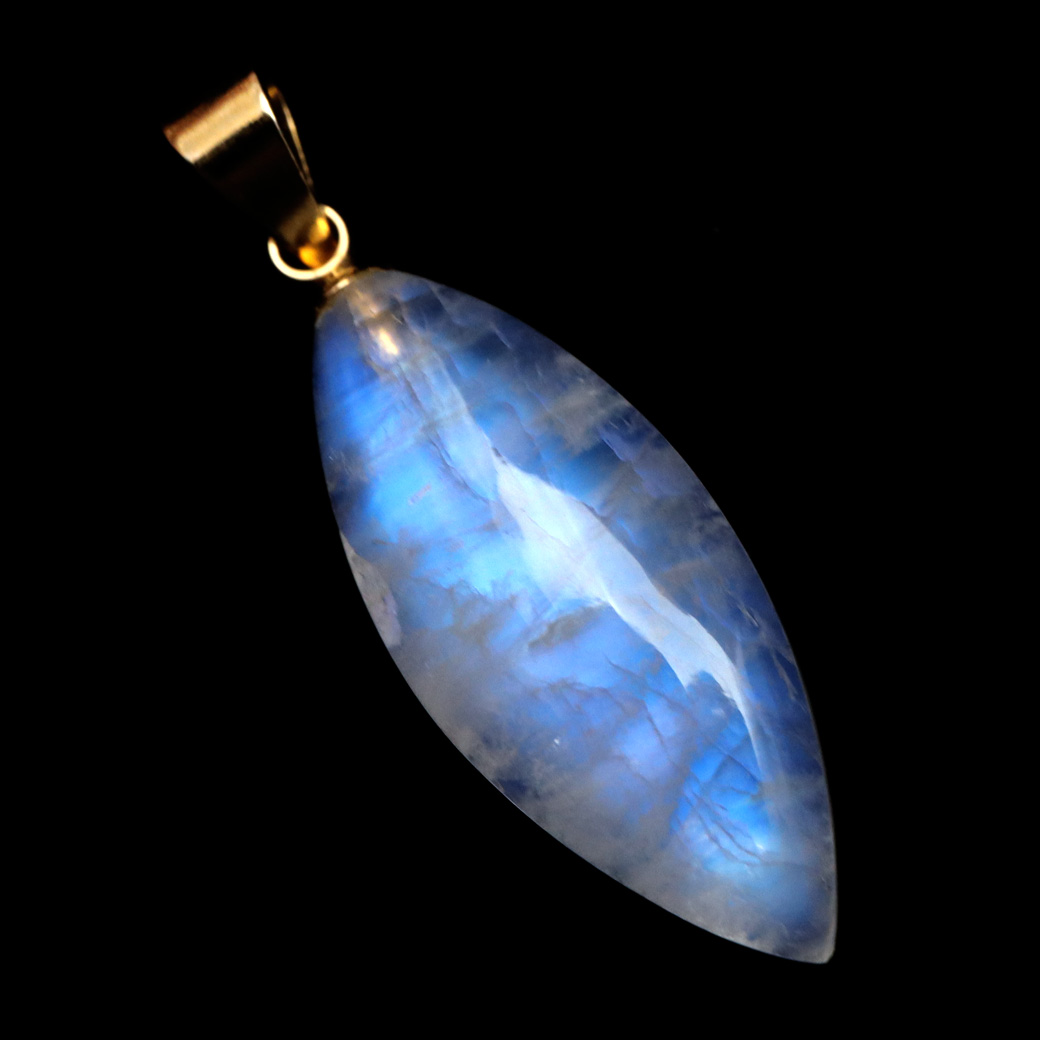 ムーンストーン ネックレス しずく ドロップ 6月 誕生石 天然石 レインボー ムーンストーン ペンダント 長石 moonstone