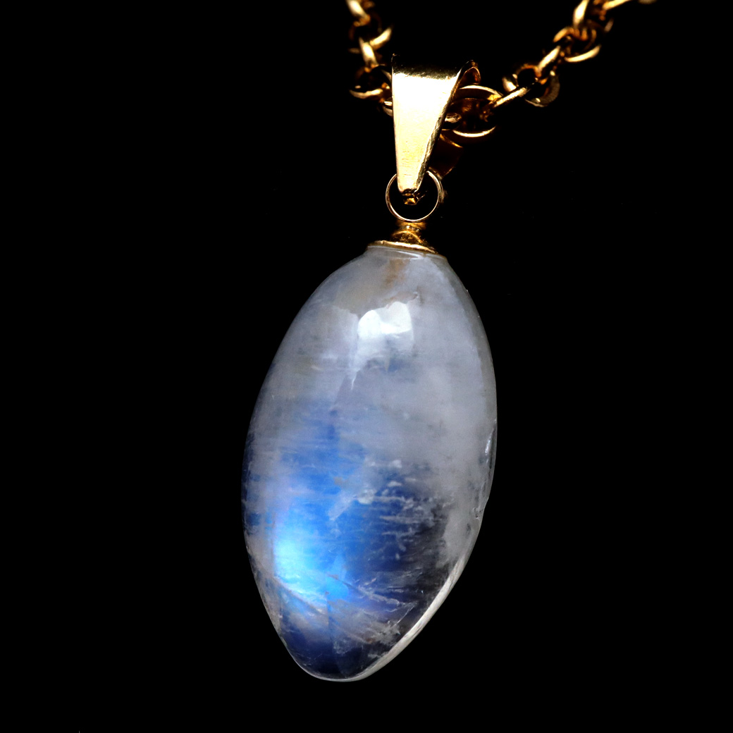ムーンストーン ネックレス 6月 誕生石 天然石 レインボー ムーンストーン ペンダント 長石 moonstone 母の日 ギフト