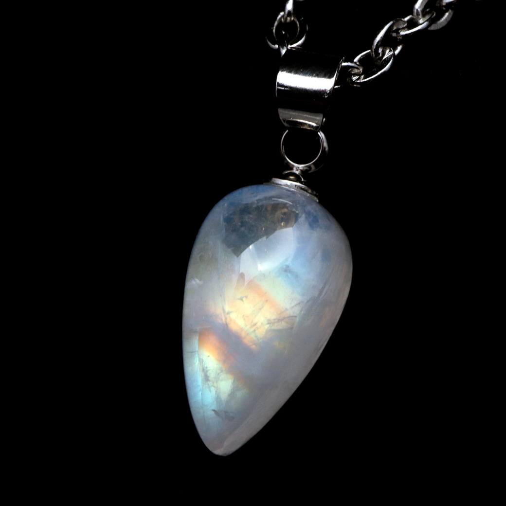 ムーンストーン ネックレス 6月 誕生石 天然石 レインボー ムーンストーン ペンダント 長石 moonstone 母の日 ギフト
