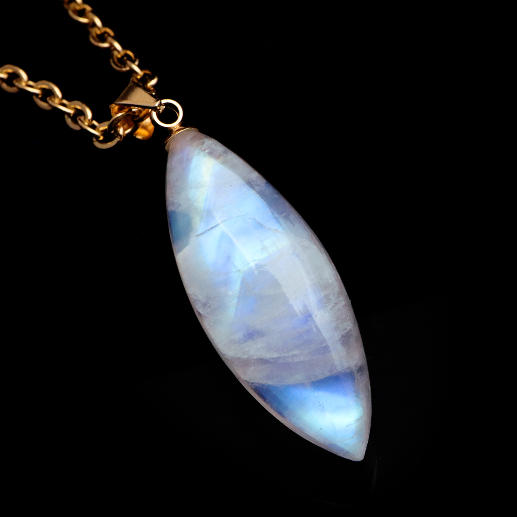 ムーンストーン ネックレス 6月 誕生石 天然石 レインボー ムーンストーン ペンダント 長石 moonstone