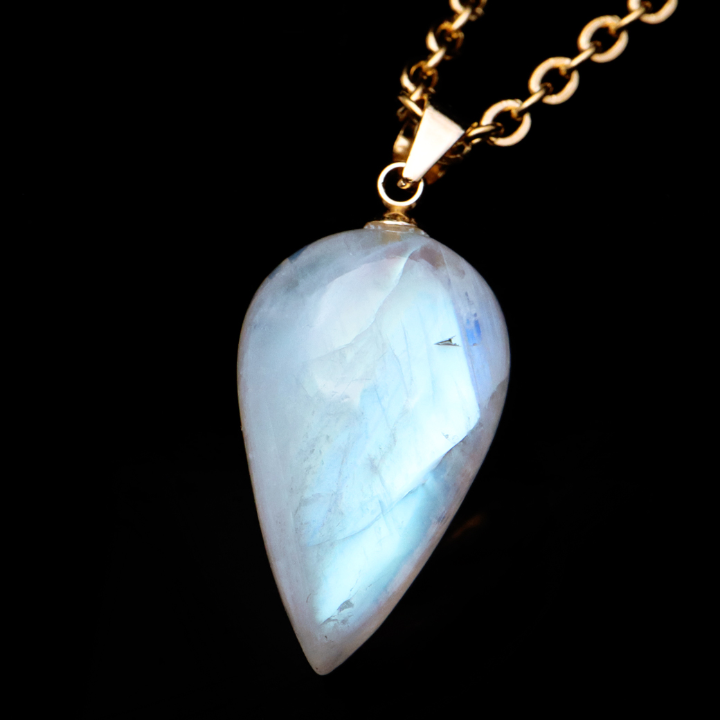 ムーンストーン ネックレス 6月 誕生石 天然石 レインボー ムーンストーン ペンダント 長石 moonstone