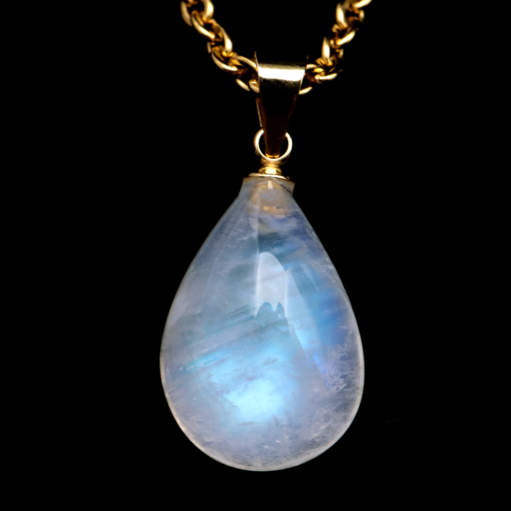 ムーンストーン ネックレス 6月 誕生石 天然石 レインボー ムーンストーン ペンダント 長石 moonstone 母の日 プレゼント