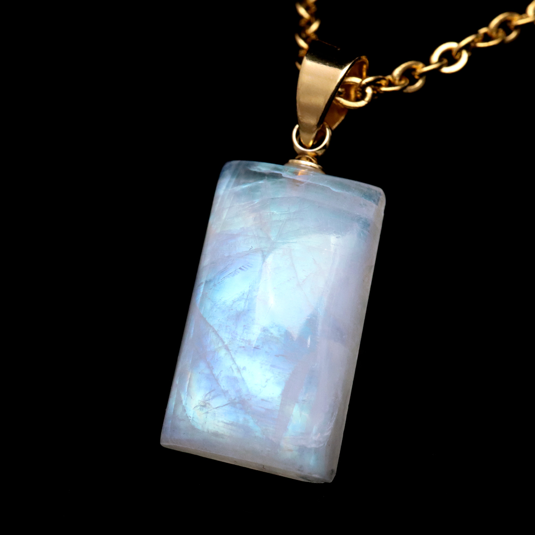 ムーンストーン ネックレス 6月 誕生石 天然石 レインボー ムーンストーン ペンダント 長石 moonstone 母の日 プレゼント