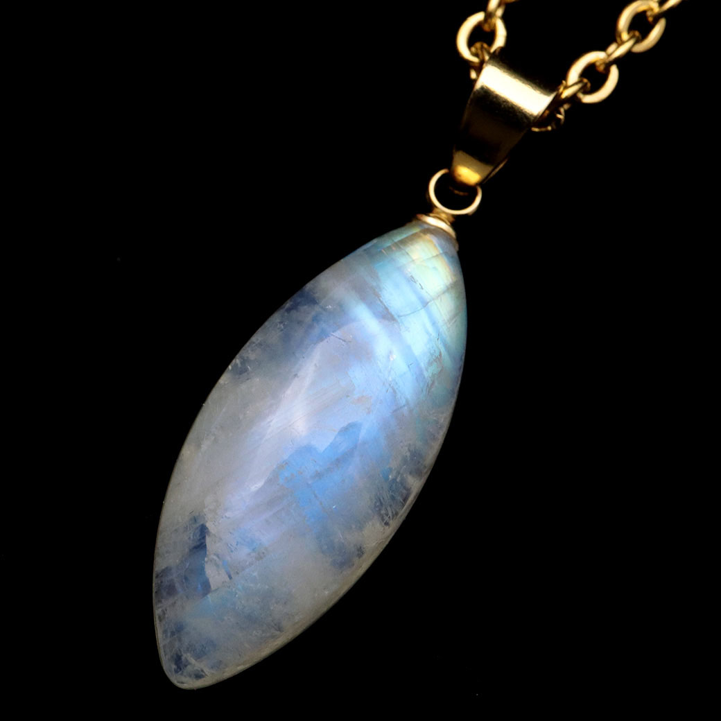 ムーンストーン ネックレス 6月 誕生石 天然石 レインボー ムーンストーン ペンダント 長石 moonstone 母の日 プレゼント
