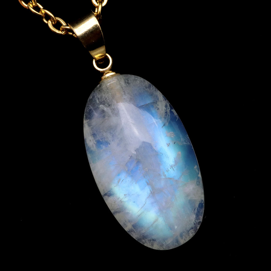 ムーンストーン ネックレス 6月 誕生石 天然石 レインボー ムーンストーン ペンダント 長石 moonstone 母の日 プレゼント