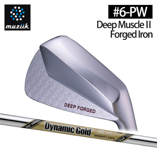 (カスタムクラブ)Muziik Deep Muscle 2 Forged Iron アイアン 5本セット(#6-Pw) Dynamic Gold TOUR ISSUE EX【グリップ・シャフト・組立料込】