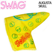 SWAG AUGUSTA SKULL Standard Putter Cover Yellow