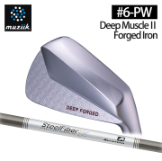(カスタムクラブ)Muziik Deep Muscle 2 Forged Iron アイアン 5本セット(#6-Pw) STEEL FIBER Iシリーズ【グリップ・シャフト・組立料込】