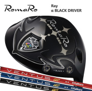 (カスタムクラブ) ROMARO α BLACK DRIVER ドライバー VENTUS TR【グリップ・シャフト・組立料込】
