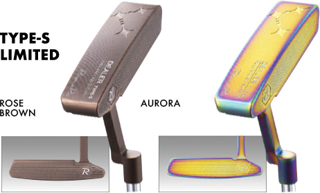 ロマロ パター【RomaRo DEALER SERIES TYPE-S LIMITED ROSE BROWN & AURORA PUTTER】＊ヘッドカバー付