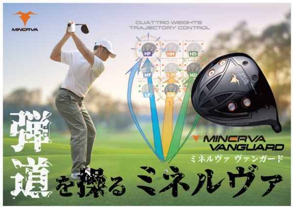 ミネルバゴルフ ドライバー【MINERVA（ミネルヴァ）VANGUARD(ヴァンガード）DRIVER HEAD】＊シャフト、グリップ別売、ヘッドカバー付