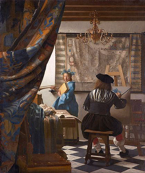 フェルメール [The artist painting]