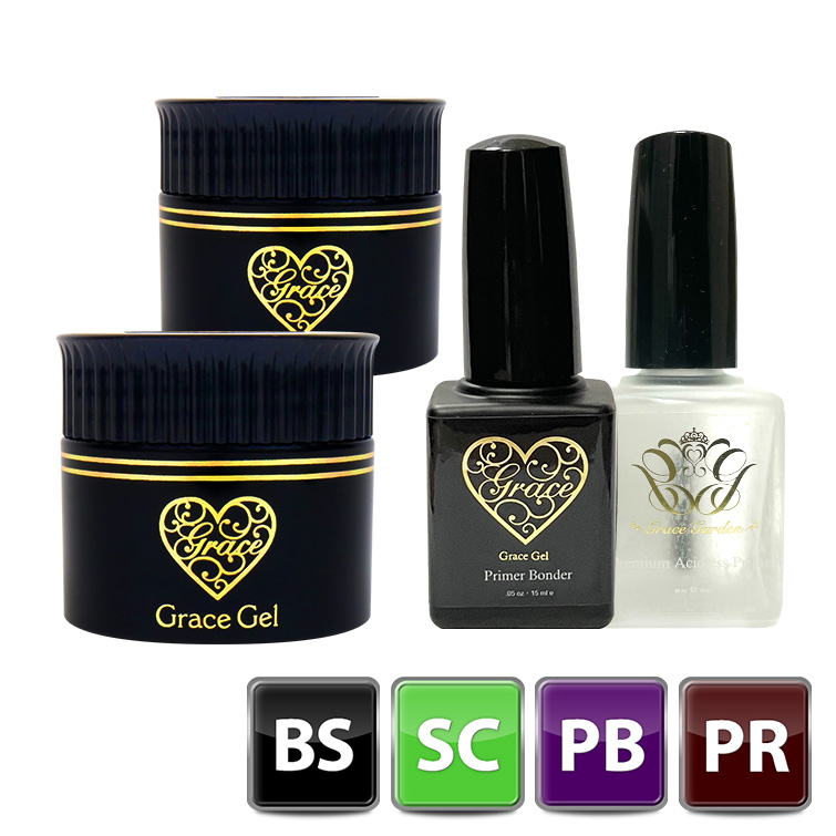 HEMAフリー フィルイン ノンサンディング ベース+スカルプ+アシッドレスプライマー+プライマーボンダーセット(各15ml)