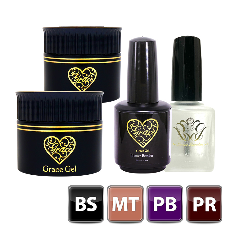HEMAフリー グレースベース+マットトップ+アシッドレスプライマー+プライマーボンダーセット(各15ml)