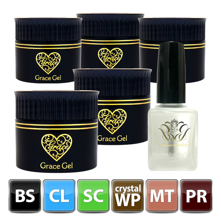 HEMAフリー プレミアムアシッドレスプライマー&グレースジェル超よくばりセット(各15ml)