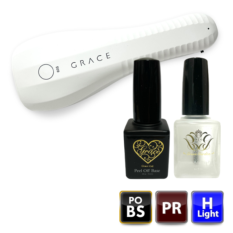 HEMAフリー TPOフリー はがせるベースジェル ピールオフベース＋アシッドレスプライマー(各15ml)＋ハンディライトセット
