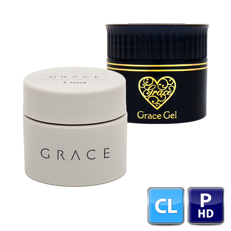 HEMAフリー グレースジェルクリア&Pハードセット(各15ml)