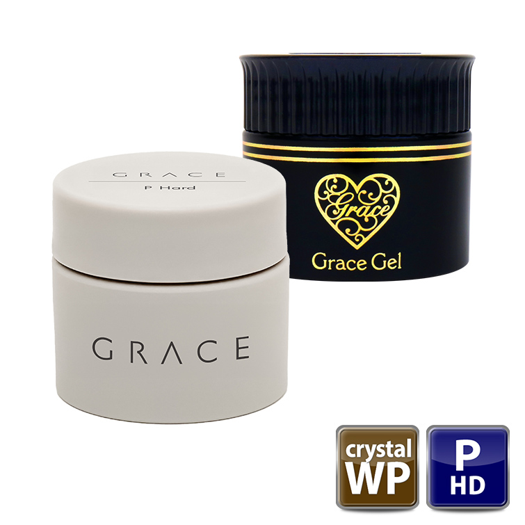 HEMAフリー グレースジェルクリスタルワイプレストップ&Pハードセット(各15ml)