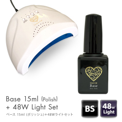 ●ゆうパケット不可● HEMAフリー グレースジェルベース15ml (ポリッシュ)＋48Wライトセット