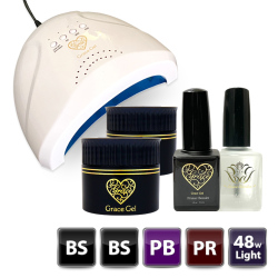 ●ゆうパケット不可● HEMAフリー ベース2個+アシッドレスプライマー+プライマーボンダーセット（各15ml）＋48Wライトセット