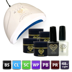  HEMAフリー よくばり+アシッドレスプライマー+プライマーボンダーセット(各15ml)＋48Wライトセット