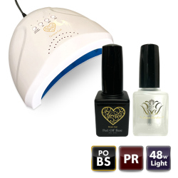 HEMAフリー TPOフリー はがせるベースジェル ピールオフベース＋アシッドレスプライマー(各15ml)＋48Wライトセット