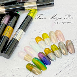 【ゆうパケット対象商品】オーロラネイル　ミラーネイル　粉が飛び散らない　ダストフリー　ノンダスト　ツインマジックペン