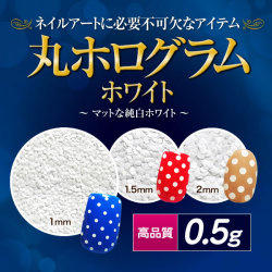 【ゆうパケット対象商品】高品質丸ホログラム 0.5g ホワイト 