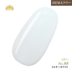 【ゆうパケット対象商品】オフが簡単！HEMAフリー プリティーカラージェル3ml ミルキーホワイト P88