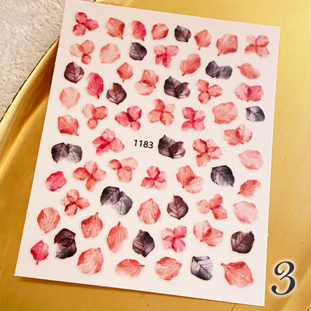 ゆうパケット対象商品 ニュアンスネイル フラワーネイル 花ネイル ネイルシール 水彩ネイル 水彩フラワー 水彩花 サロン仕様ネイルシール ニュアンス フラワーシール 1 8
