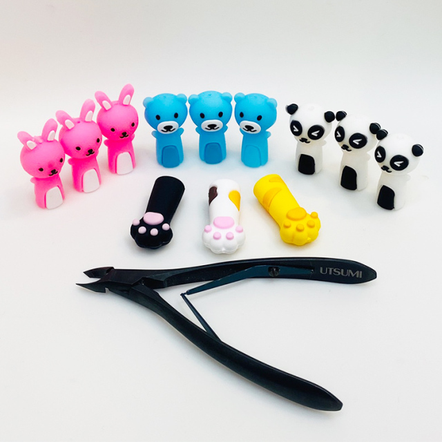 【ゆうパケット対象商品】ネイルニッパー ニッパーカバー ニッパーの刃先をしっかりガード ニッパーカバー(3個セット)