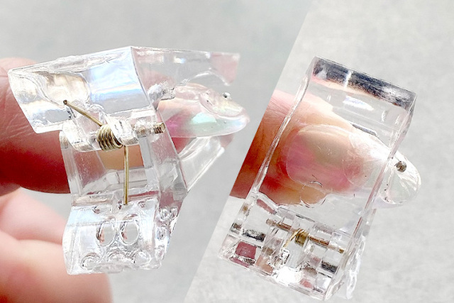 ネイルチップ用クリップ クリア 5個セット