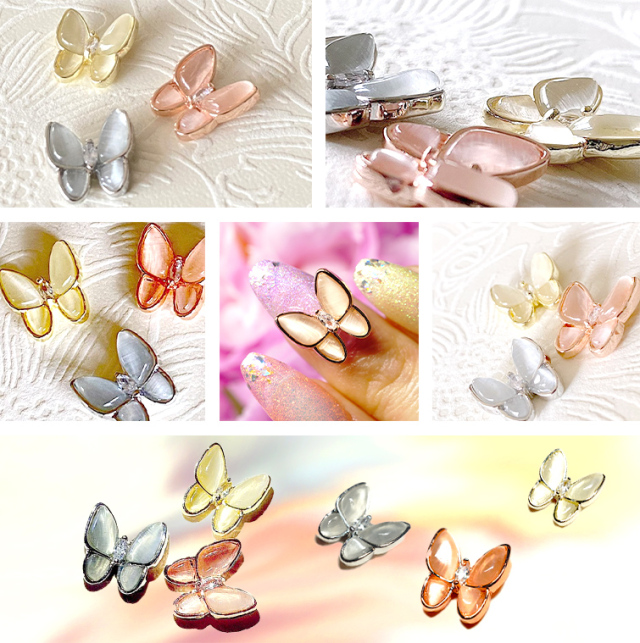 ゆうパケット対象商品】メタルパーツ ネイルパーツ バタフライ